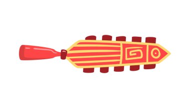 Maya uygarlık kültürü, boş arkaplan vektörü çizimi üzerine kabile karalama resmi ile kompozisyonu