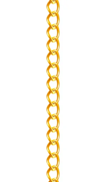 Realistic Chain Composition Isolated Golden Jewelry Chain Blank Background Vector — Stock vektor