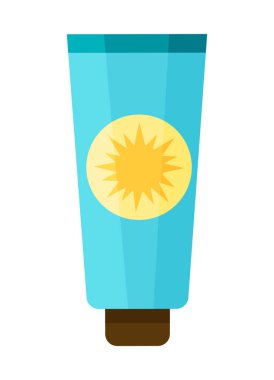 Boş arkaplan vektör illüstrasyonunda yaz tatili ögesinin izole edilmiş görüntüsüne sahip bavul ve içerik düz bileşimi