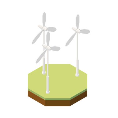 Elektrik izometrik bileşimi ve boş arkaplan vektör illüstrasyonunda izole edilmiş elektrik güç kaynağı ikonu.