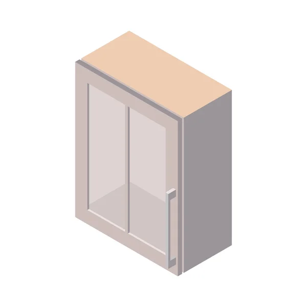 Furniture Isometric Composition Isolated Image Designer Furniture Item Blank Background — Stock vektor