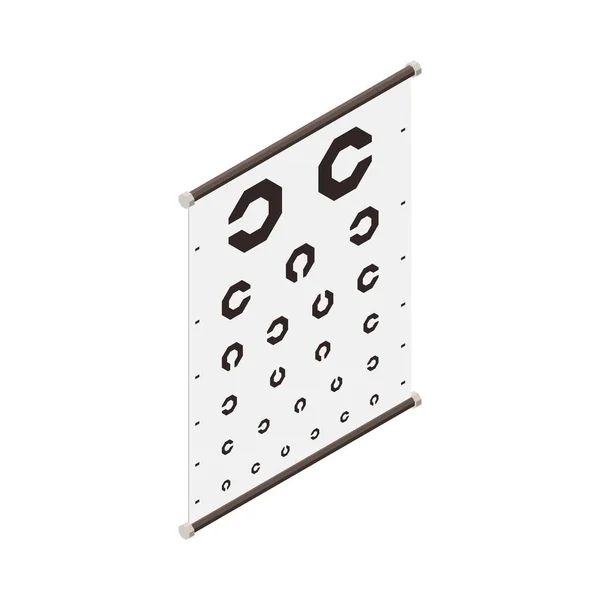 Ophthalmologie Isometrische Zusammensetzung Mit Isoliertem Bild Der Sehhilfe Auf Leerer — Stockvektor