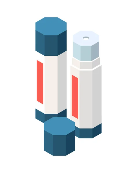 Two Isometric Gluesticks White Background Vector Illustration — ストックベクタ