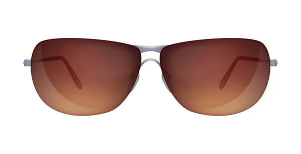 Modern Aviator Sunglasses White Background Realistic Vector Illustration — Stockvektor