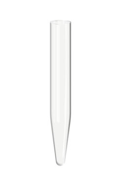 Realistic empty glass laboratory test tube vector illustration
