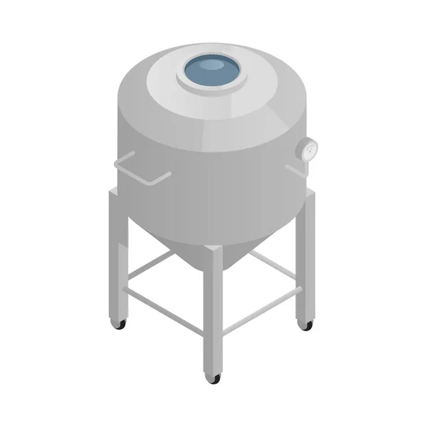Cosmetics Production Factory Equipment Isometric Icon White Background Vector Illustration — 스톡 벡터