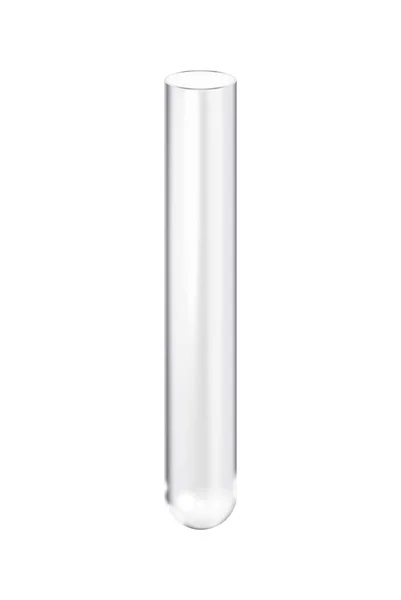 Realistic Empty Laboratory Glass Test Tube White Background Vector Illustration — Stockvektor