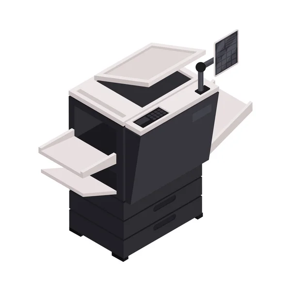 Isometric Professional Printing Equipment Publishing House Vector Illustration — Stok Vektör