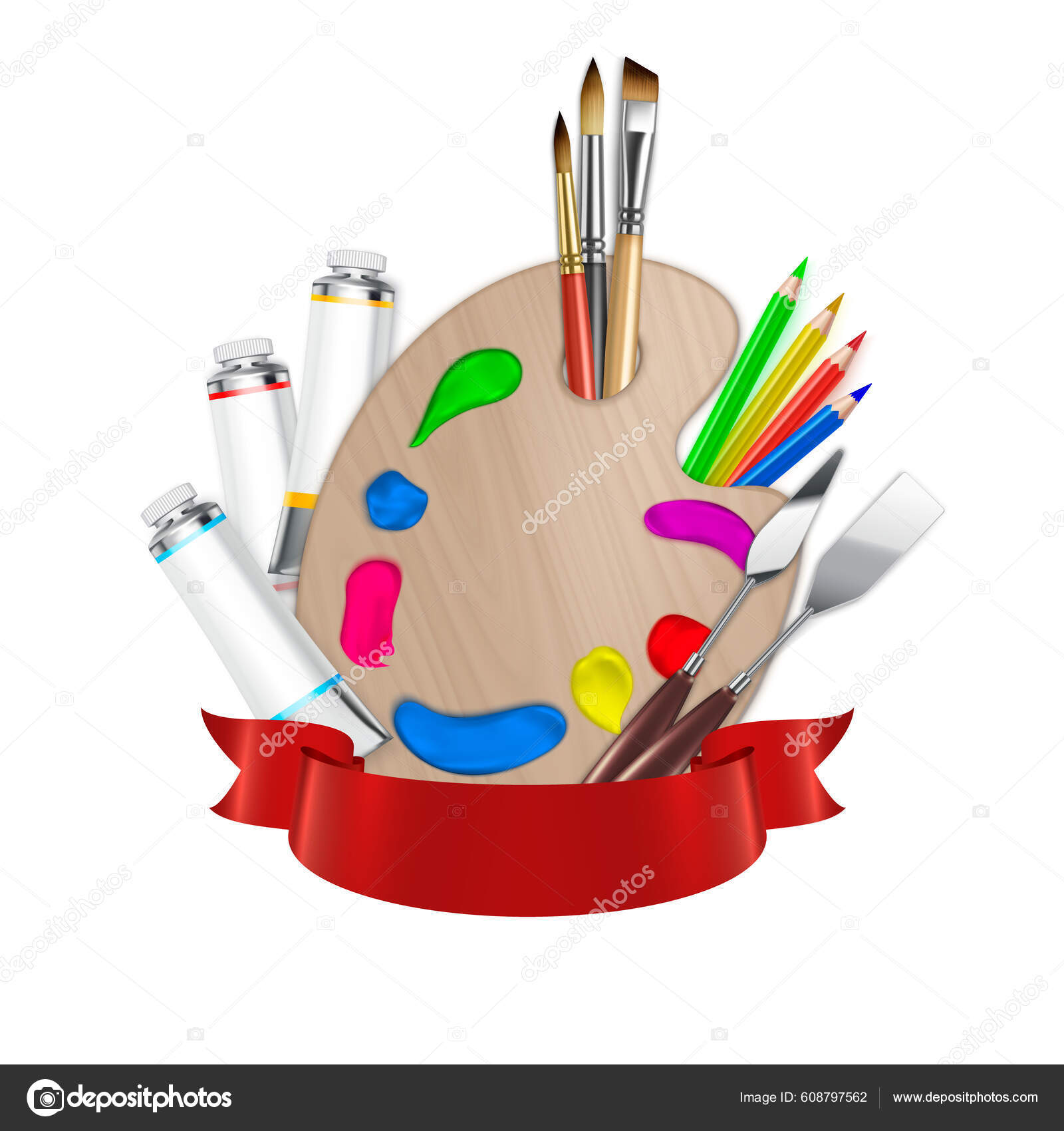 Premium Vector  Realistic artist paintbrushes set. paint brush set for  artist design or hobby