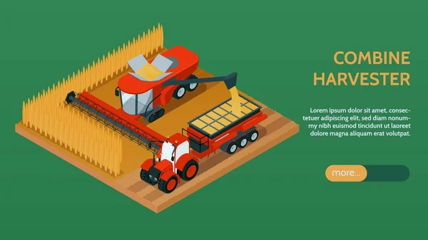 농업은 현대의 수확기 삽화에 정보를 나타내는 — 스톡 벡터