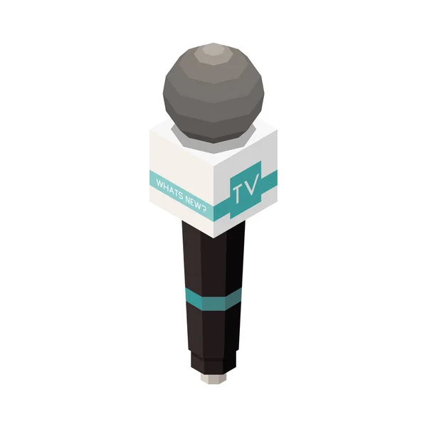 Isometric Icon Professional Microphone Vector Illustration — Stock Vector