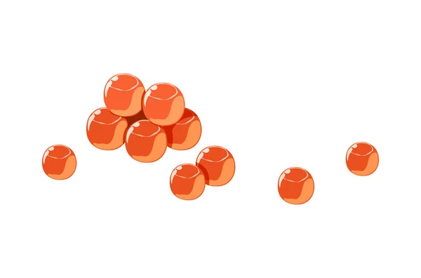 Caviar Rojo Sobre Fondo Blanco Ilustración Vectorial Isométrica — Vector de stock