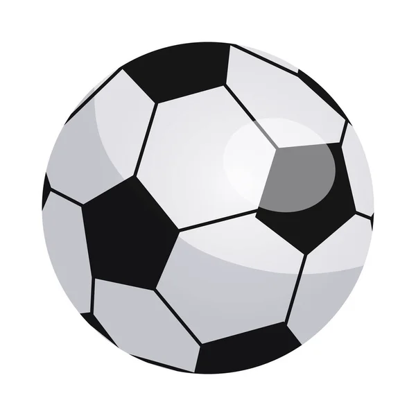 Pelota Fútbol Plana Blanco Vector Fondo Ilustración — Vector de stock