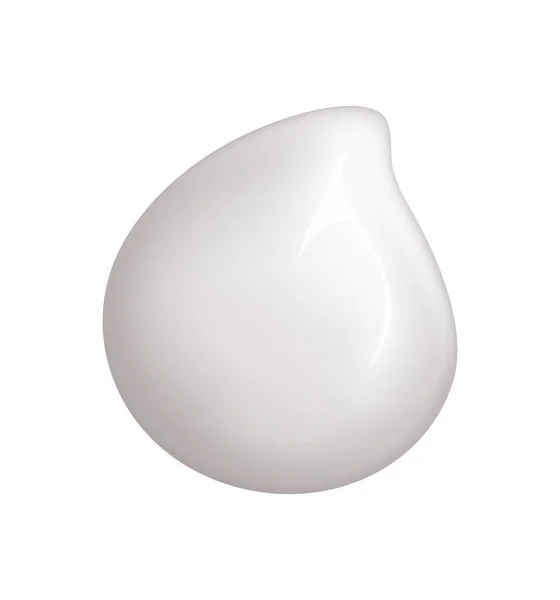 白い化粧品クリームスミアドロップ現実的なベクトルイラスト — ストックベクタ