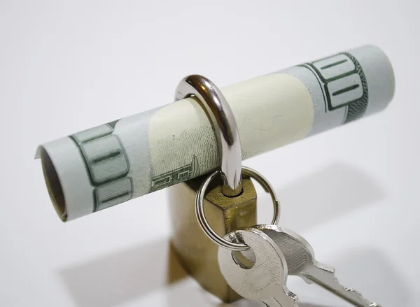 Money with locker — Stock Photo, Image