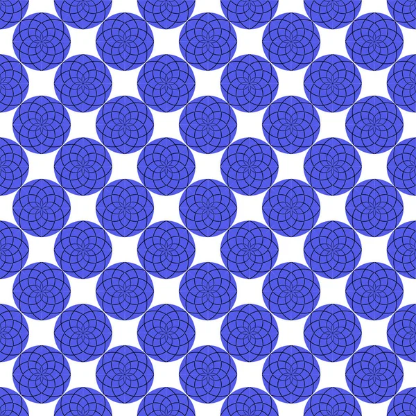 Naadloze Achtergrond Blauwe Cirkel Textuur Voor Design Illustratie — Stockfoto