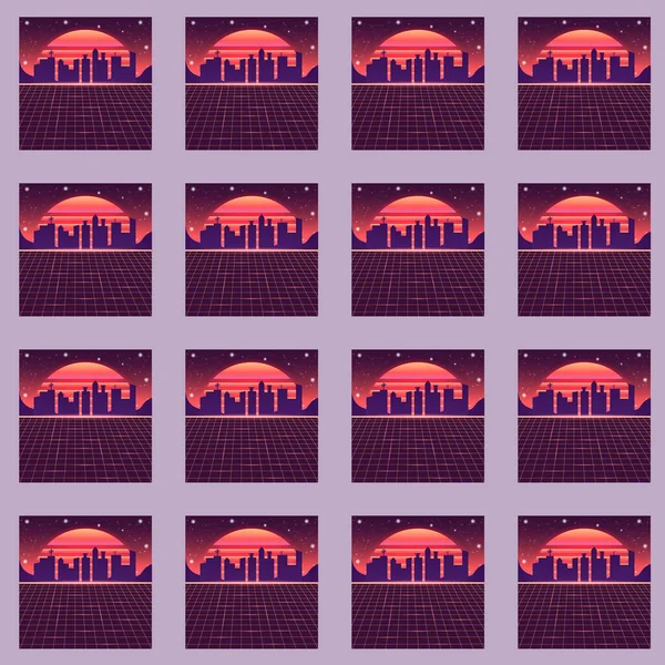 Nahtloser Hintergrund Nächtliche Stadt Textur Für Design Illustration — Stockfoto