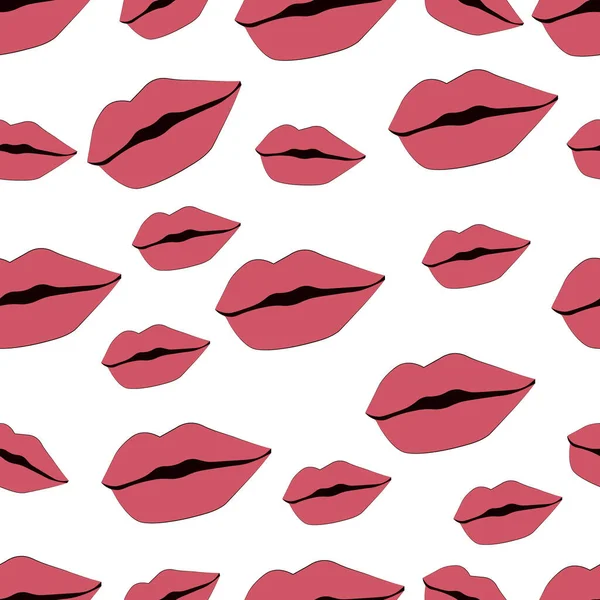 Seamless Background Lips Pattern Texture Design Illustration — Stock Photo, Image