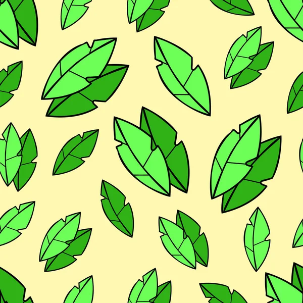 Безшовний Фон Зелене Листя Текстура Дизайну Ілюстрація — стокове фото