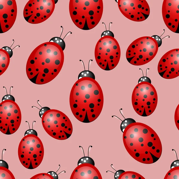 Fond Sans Couture Motif Coccinelle Texture Pour Design Illustration — Photo