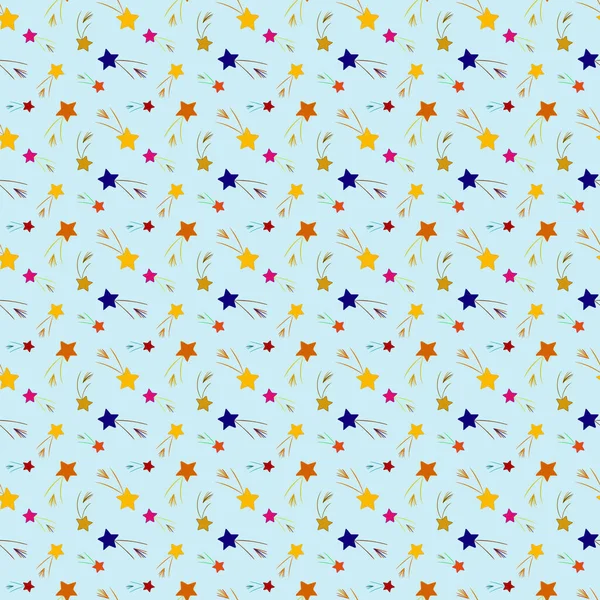 Fundo Sem Costura Estrelas Multicoloridas Textura Para Design Ilustração — Fotografia de Stock