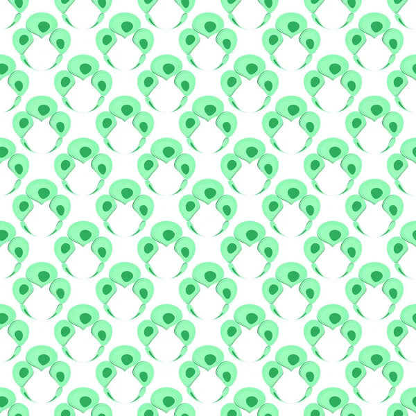 Sfondo Senza Cuciture Ovale Verde Motivo Astratto Texture Design Illustrazione — Foto Stock