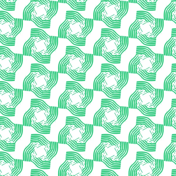 Nahtloses Muster Grünes Quadrat Aus Welligen Linien Abstraktion Für Hintergründe — Stockfoto