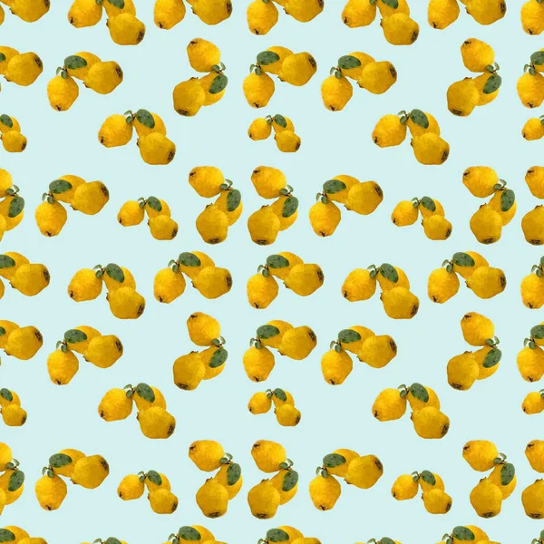 Membrillo Amarillo Patrón Sin Costuras Para Diseño Envases Texturas Ilustración — Foto de Stock