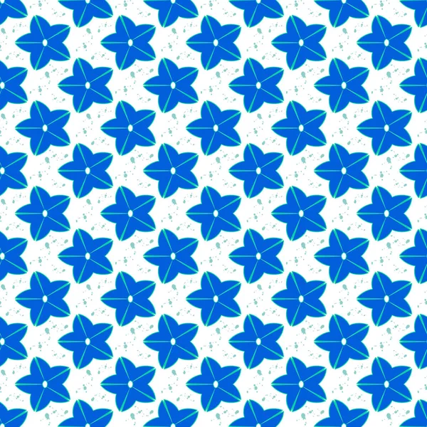 Seamless Background Blue Star Texture Design Illustration — 图库照片