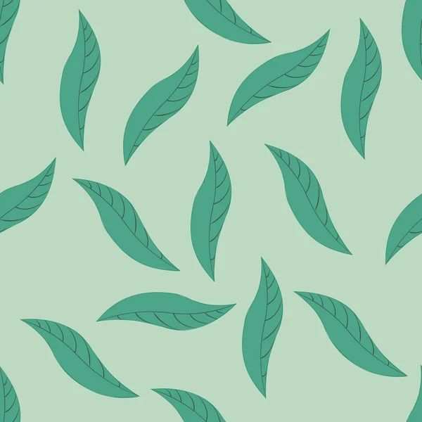 Безшовний Фон Зелене Листя Текстура Дизайну Ілюстрація — стокове фото