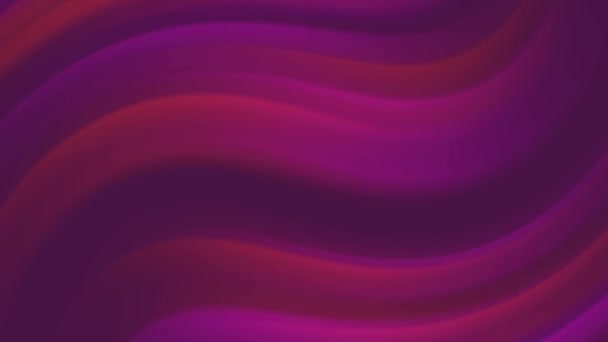 Wellen abstrakten Bewegungshintergrund. Verdrehter violett-roter Farbverlauf. Flüssigkeit, Rendering — Stockvideo