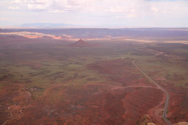 Vue Sur Les Terres Rouges Depuis Sommet Moki Dugway Dans — Photo