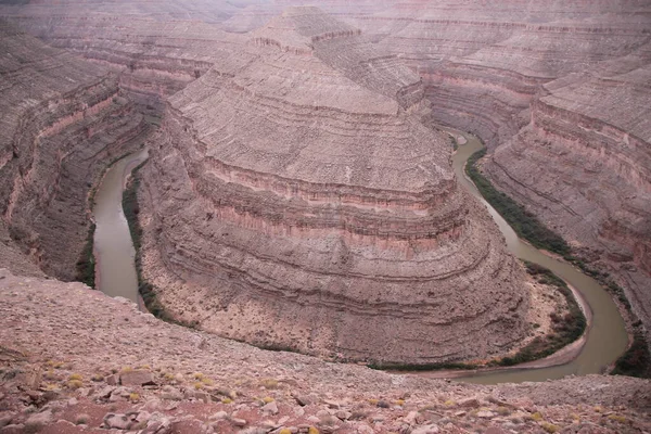 Desfiladeiro Rosa Rio Parque Estadual Goosenecks Utah — Fotografia de Stock