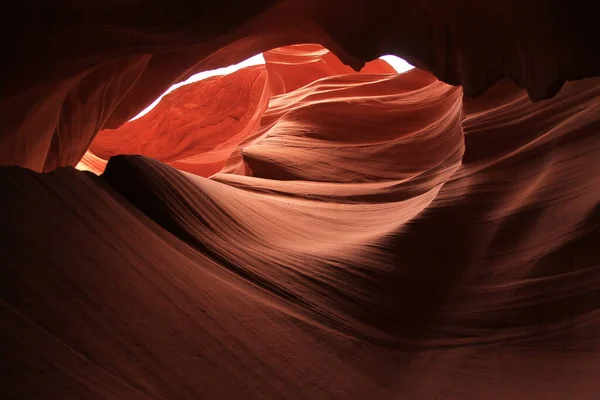 Linee Delle Rocce Sotto Tonalità Dell Antelope Canyon Arizona — Foto Stock