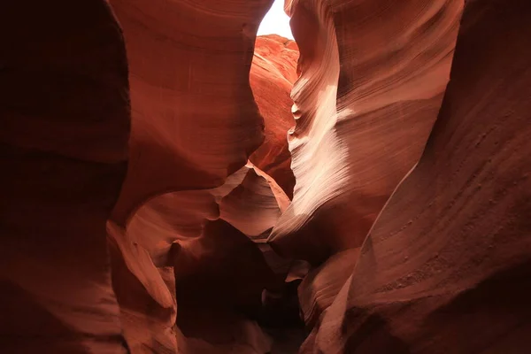 Forme Strette Create Dalla Fessura Antelope Canyon Arizona — Foto Stock