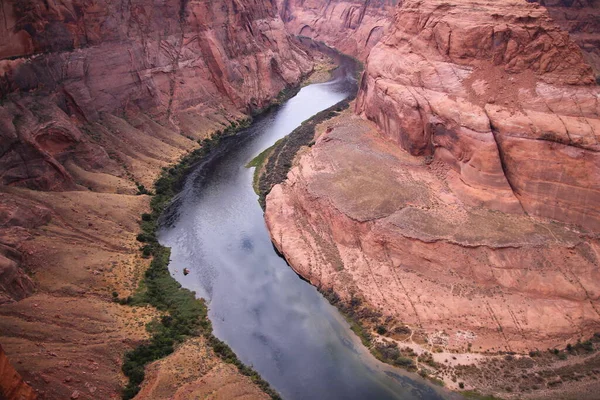 Sky Reflecting Colorado River Horseshoe Bend Valley Arizona — Stock Photo, Image