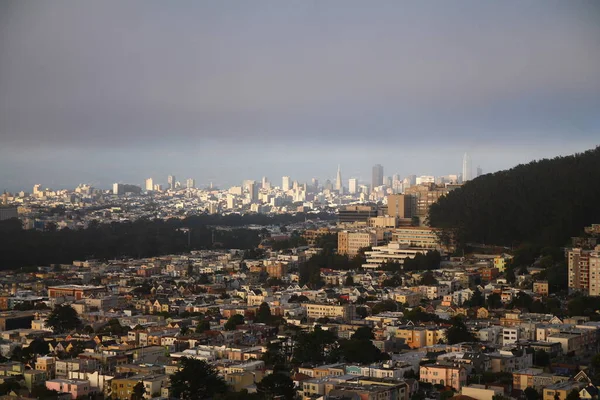 Piękno San Francisco Uchwycone Parku Grandview Zewnętrznym Zachodzie Słońca — Zdjęcie stockowe