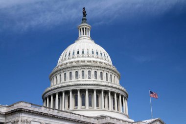 Washington 'daki Birleşik Devletler Kongre Binası' nın devasa kubbesi Kolombiya Bölgesi