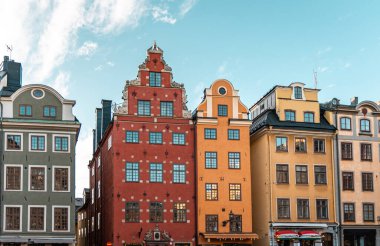 Stortorget, Gamla Stan, Stockholm, İsveç 'te. Tarihi merkez kare