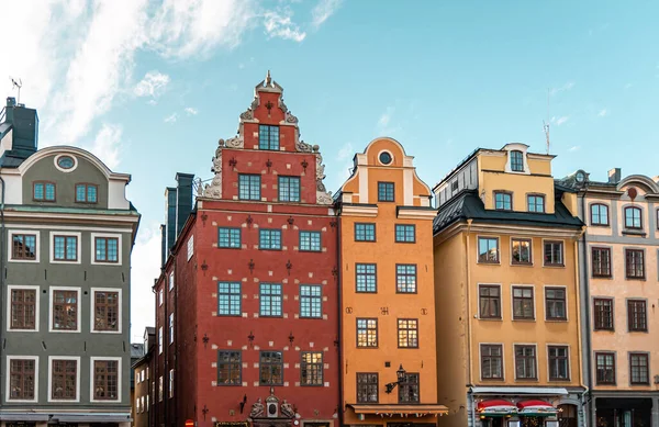 Stortorget place in Gamla stan, Estocolmo, Suécia. Praça central histórica — Fotografia de Stock