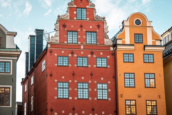 Stortorget place in Gamla stan, Estocolmo, Suécia. Praça central histórica — Fotografia de Stock