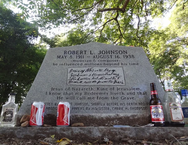 ロバート ・ ジョンソンのグリーンウッド、ミシシッピーの近くの墓 ストック画像