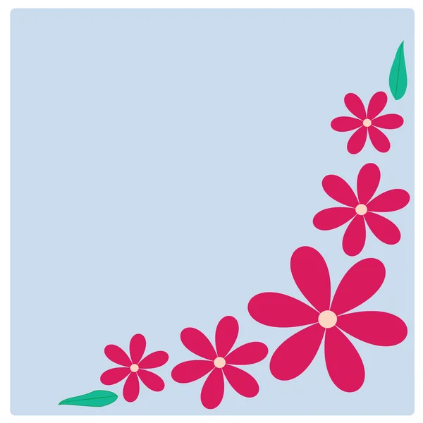Ilustración Flores rosadas sobre fondo — Archivo Imágenes Vectoriales