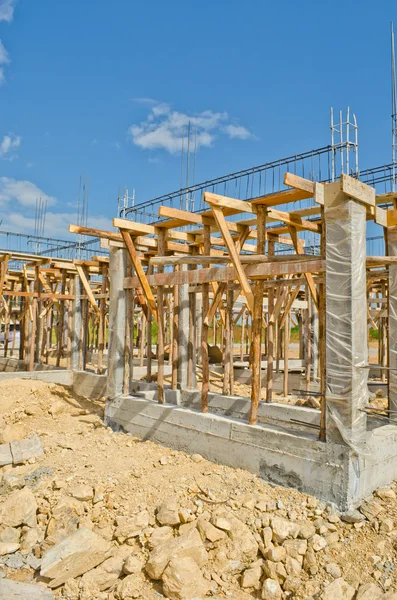 Construcción de viviendas en desarrollo — Foto de Stock