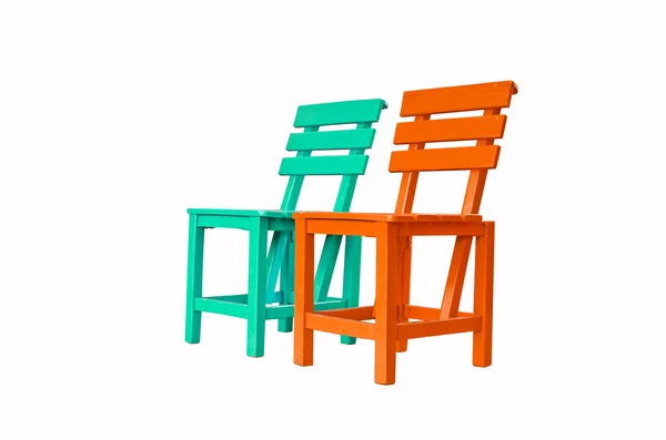 Due sedie isolate su sfondo bianco — Foto Stock