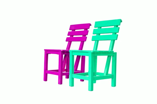 Dvě židle izolovaných na bílém pozadí — Stock fotografie