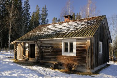 Traditional log cabin clipart