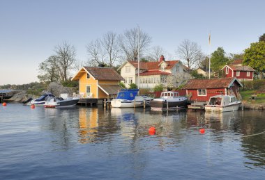 İsveç'te pitoresk vaxholm Adası