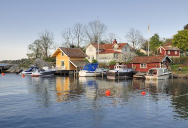 Picturesque Vaxholm Island in Sweden clipart