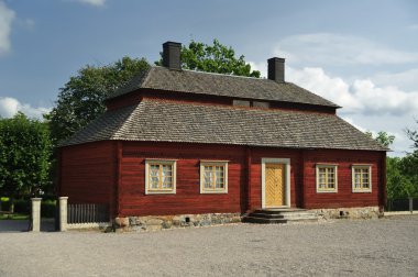 Red Barn on Skansen, Stockholm, Sweden clipart
